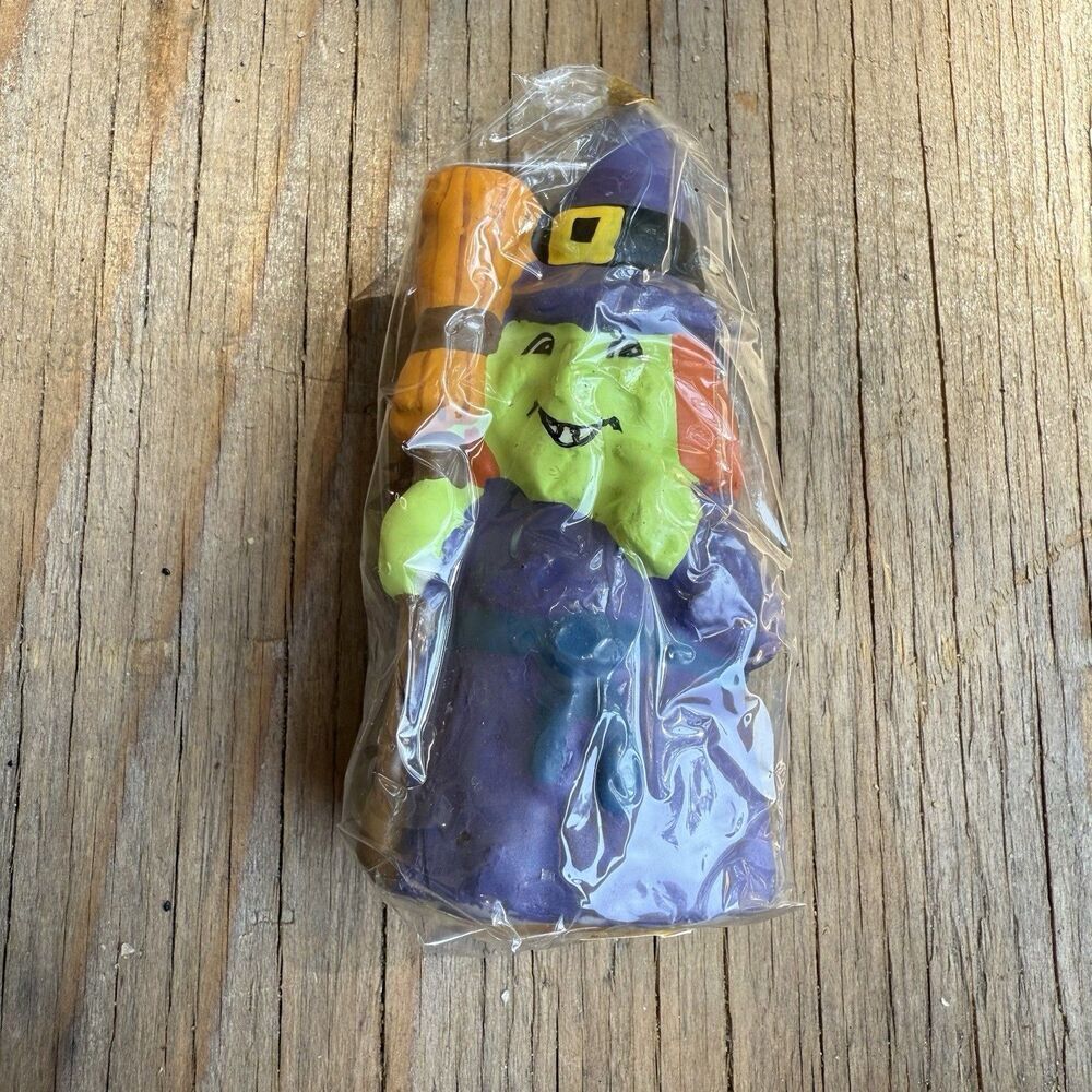 Vintage Halloween Witch Candle 4” Wrapped Unused From Bradlees 1997